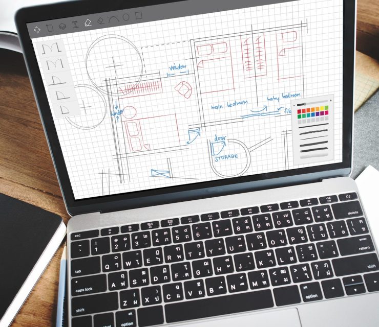 interior design floor plan sketch